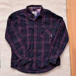 TNA Blue and Purple Flannel Size Small